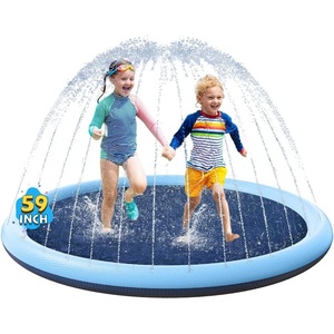 VISTOP 67″ Non-Slip Splash Pad for Kids and Dogs, Thickened Sprinkler Pool for Toddlers, Outdoor Backyard Water Toys, Fun Fountain Play Mat for Babies, Children & Pets Blue(Blue&blue)