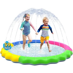 VISTOP 67″ Non-Slip Splash Pad for Kids and Dogs, Thickened Sprinkler Pool for Toddlers, Outdoor Backyard Water Toys, Fun Fountain Play Mat for Babies, Children & Pets Blue(Red&yellow&green&blue)