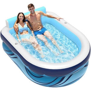 VISTOP Inflatable Pool for Kids & Adults | Oversized Thickened Large Swimming Pool with Seats and Backrests Family Summer Blow Up Water Pools – BPA-Free Backyard Water Park, Garden SPA Tub 120 inch(67 inch)